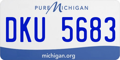 MI license plate DKU5683