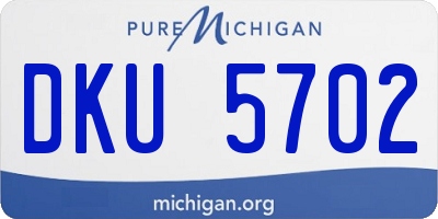 MI license plate DKU5702