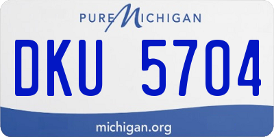 MI license plate DKU5704