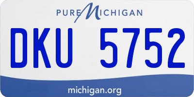MI license plate DKU5752