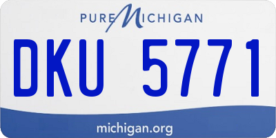 MI license plate DKU5771