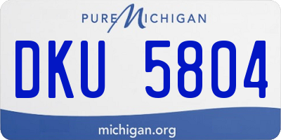 MI license plate DKU5804