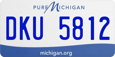 MI license plate DKU5812