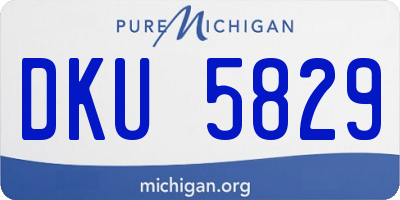 MI license plate DKU5829