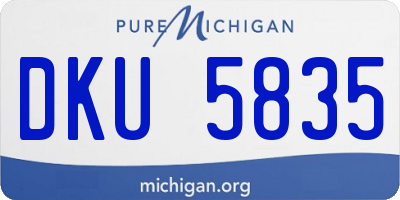 MI license plate DKU5835