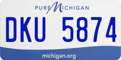 MI license plate DKU5874