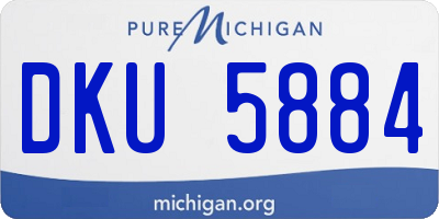 MI license plate DKU5884