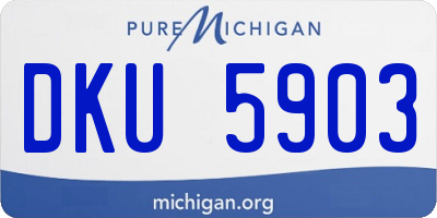 MI license plate DKU5903