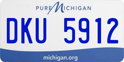 MI license plate DKU5912
