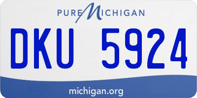 MI license plate DKU5924