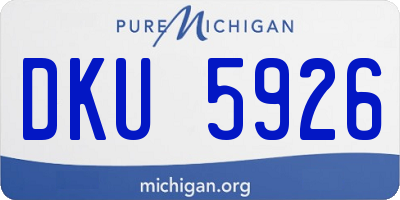 MI license plate DKU5926