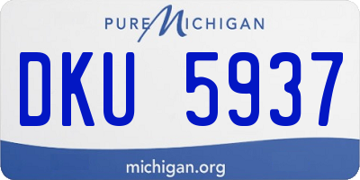 MI license plate DKU5937