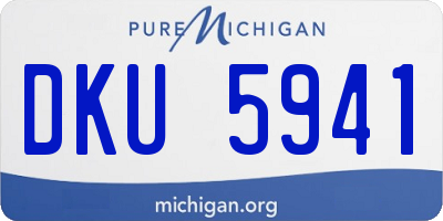 MI license plate DKU5941