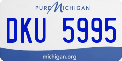 MI license plate DKU5995