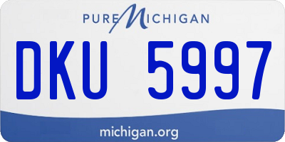 MI license plate DKU5997
