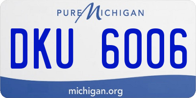 MI license plate DKU6006