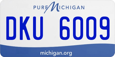 MI license plate DKU6009