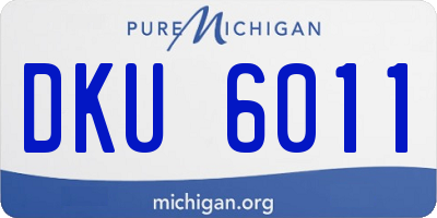 MI license plate DKU6011