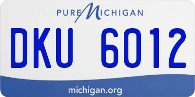MI license plate DKU6012