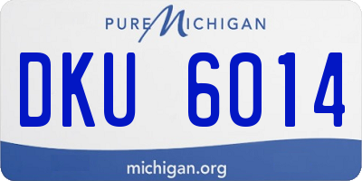 MI license plate DKU6014
