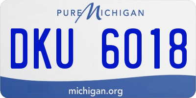 MI license plate DKU6018