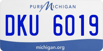 MI license plate DKU6019