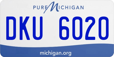 MI license plate DKU6020