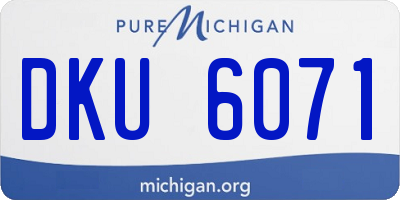 MI license plate DKU6071