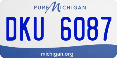 MI license plate DKU6087