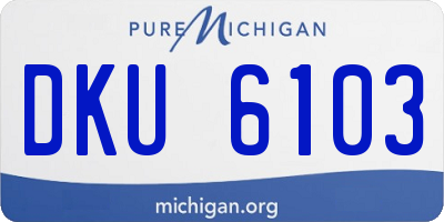 MI license plate DKU6103