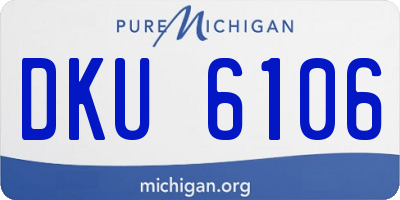 MI license plate DKU6106
