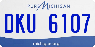 MI license plate DKU6107