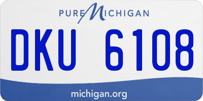 MI license plate DKU6108