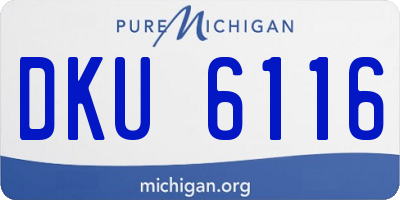 MI license plate DKU6116