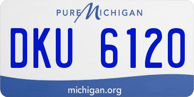 MI license plate DKU6120