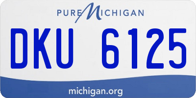 MI license plate DKU6125