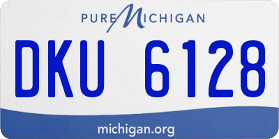 MI license plate DKU6128