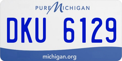 MI license plate DKU6129