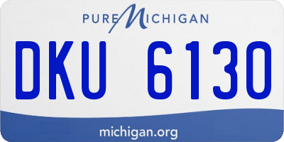MI license plate DKU6130