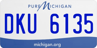 MI license plate DKU6135