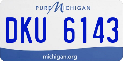 MI license plate DKU6143