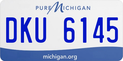 MI license plate DKU6145