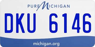 MI license plate DKU6146