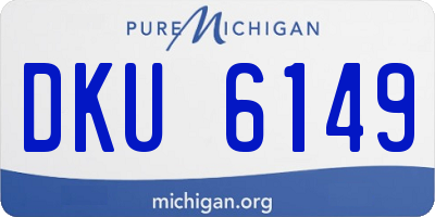 MI license plate DKU6149