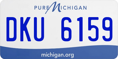 MI license plate DKU6159