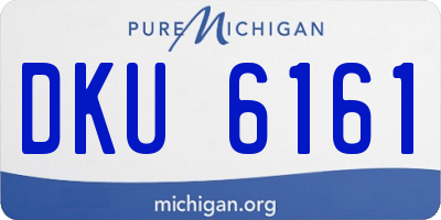 MI license plate DKU6161