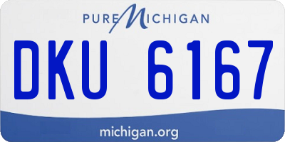 MI license plate DKU6167