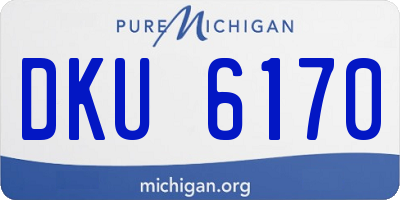 MI license plate DKU6170