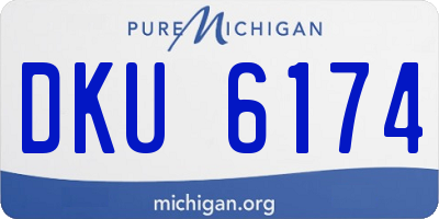 MI license plate DKU6174