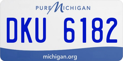 MI license plate DKU6182